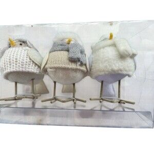 Target Wondershop Featherly Friends 3 Pack Mini Christmas Fabric Birds 2023 New
